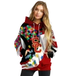 customized usc trojans puzzle pieces red hoodie best selling