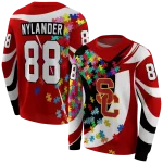 customized usc trojans puzzle pieces red hoodie best selling