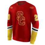 customized usc trojans striped sleeves red hoodie best selling