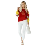 customized usc trojans striped sleeves red hoodie best selling