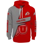 customized utah utes abstract shape red hoodie best selling