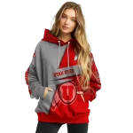 customized utah utes abstract shape red hoodie best selling