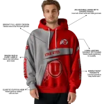 customized utah utes abstract shape red hoodie best selling