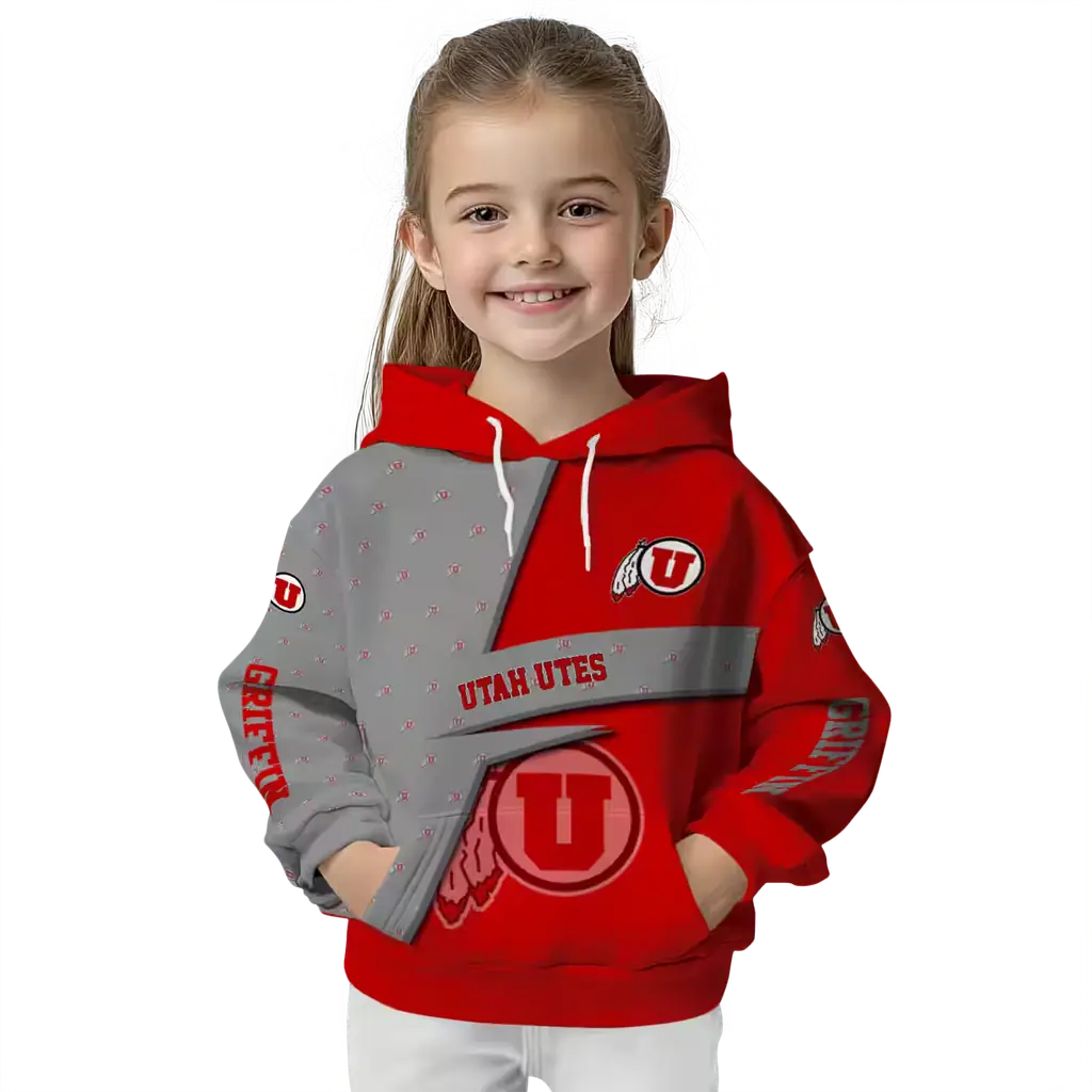 customized utah utes abstract shape red hoodie top rated customized utah utes abstract shape red hoodie top rated