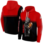 customized utah utes baby groot red black hoodie best selling