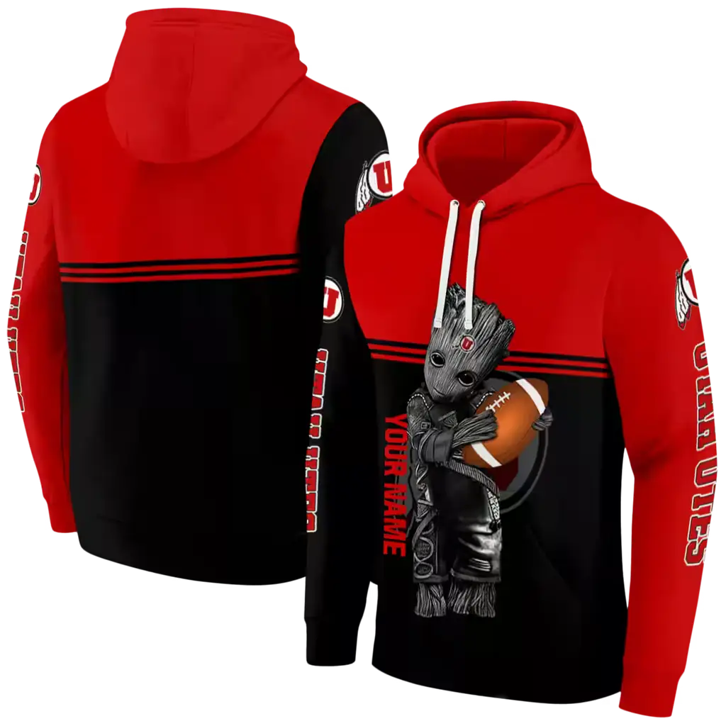customized utah utes baby groot red black hoodie fashion forward customized utah utes baby groot red black hoodie fashion forward