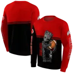 customized utah utes baby groot red black hoodie best selling
