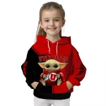 customized utah utes baby yoda red black hoodie best selling