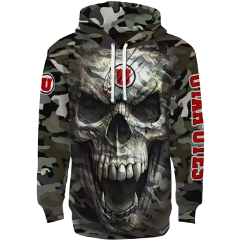 customized utah utes camo skull hoodie best selling