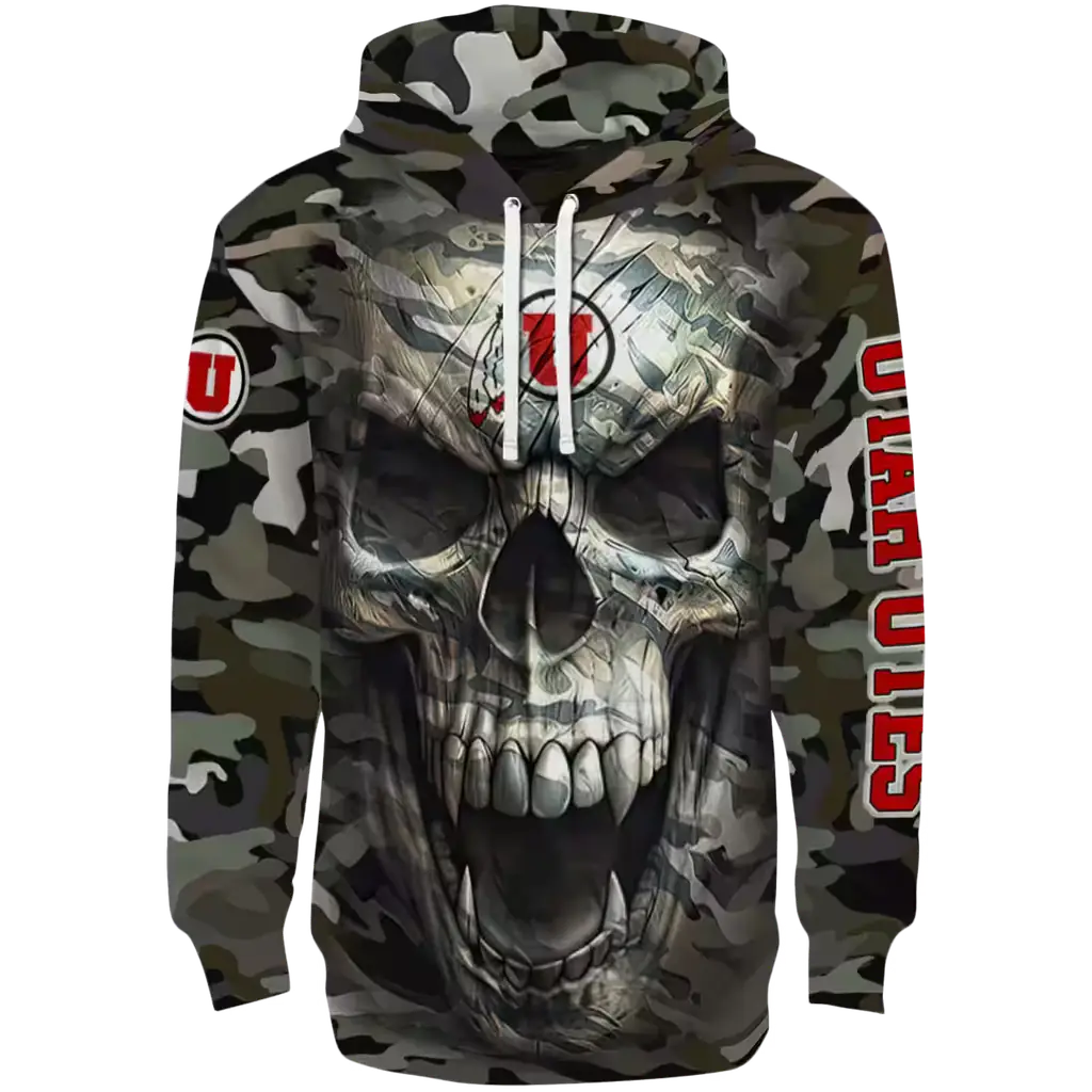 customized utah utes camo skull hoodie best selling customized utah utes camo skull hoodie best selling