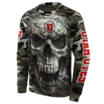 customized utah utes camo skull hoodie best selling