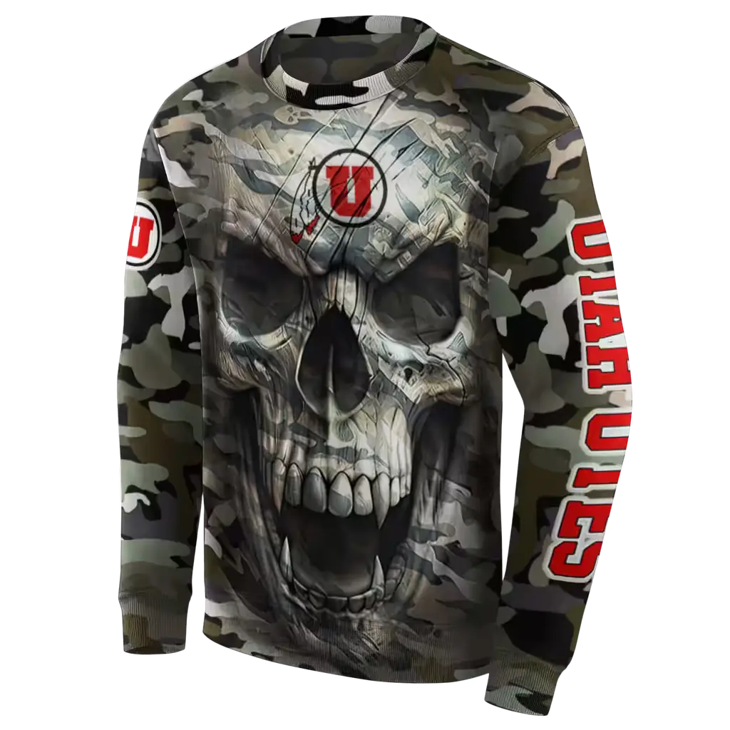 customized utah utes camo skull hoodie new arrival customized utah utes camo skull hoodie new arrival
