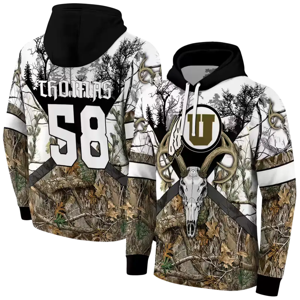 customized utah utes forest silhouette hoodie fashion forward customized utah utes forest silhouette hoodie fashion forward