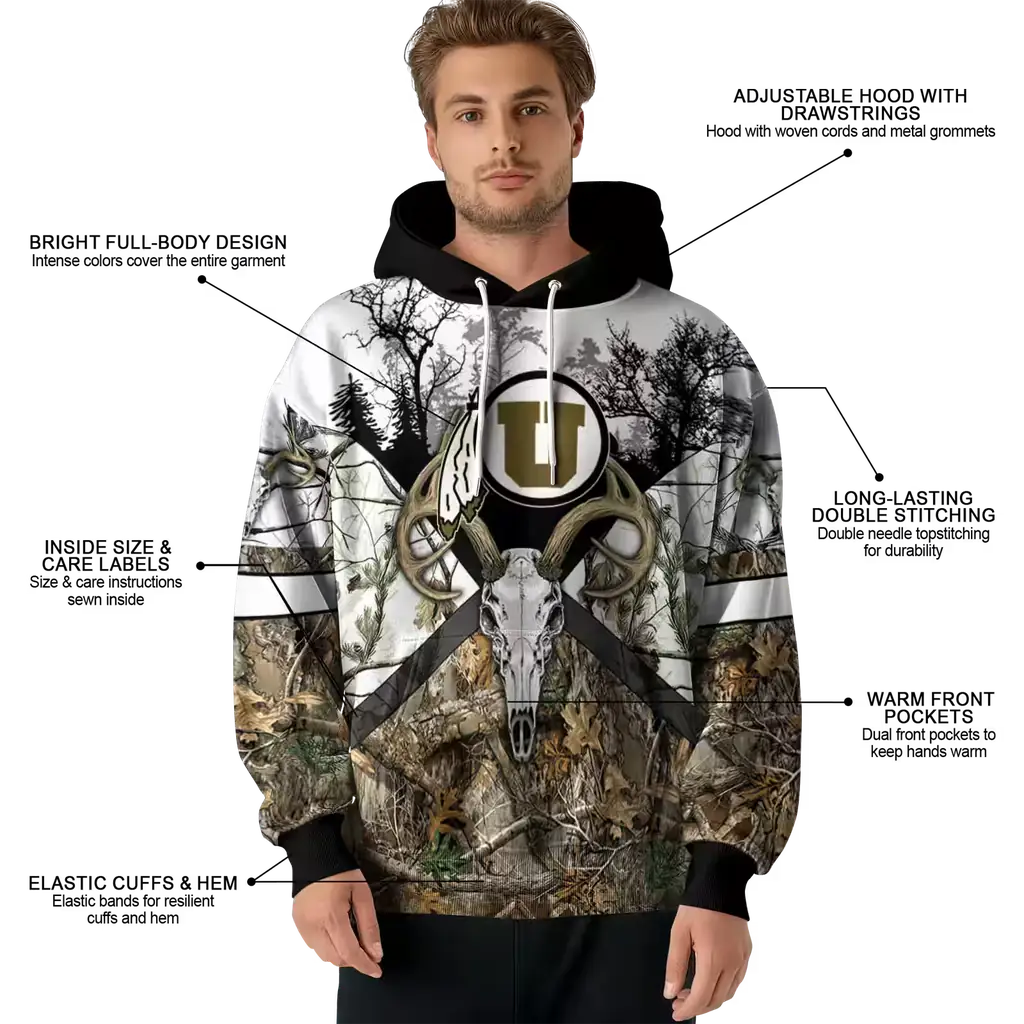 customized utah utes forest silhouette hoodie latest model customized utah utes forest silhouette hoodie latest model