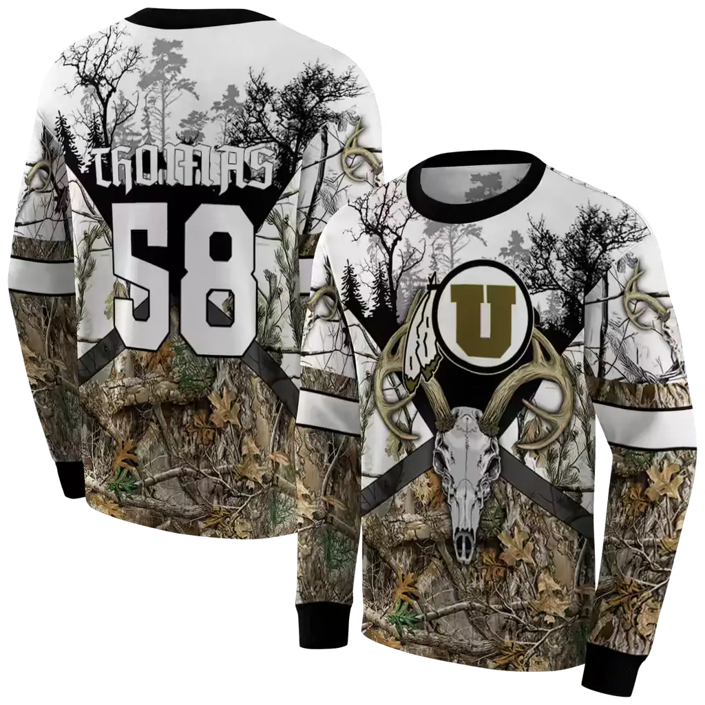 customized utah utes forest silhouette hoodie premium grade customized utah utes forest silhouette hoodie premium grade