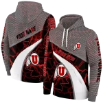 customized utah utes hexagonal mesh red black gray hoodie best selling