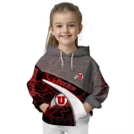 customized utah utes hexagonal mesh red black gray hoodie best selling