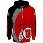 customized utah utes minimalist design red black hoodie best selling