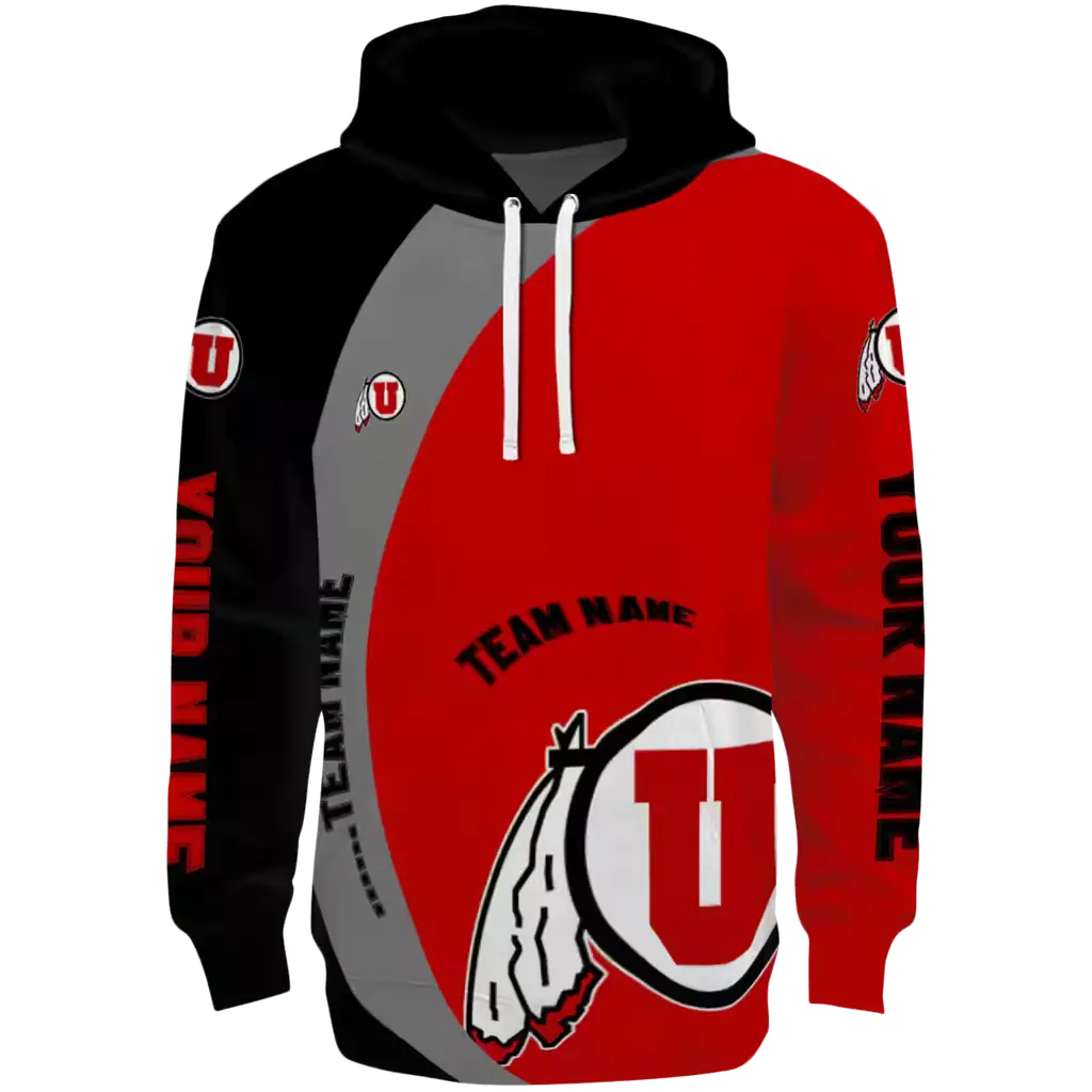 customized utah utes minimalist design red black hoodie best selling customized utah utes minimalist design red black hoodie best selling
