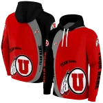 customized utah utes minimalist design red black hoodie best selling