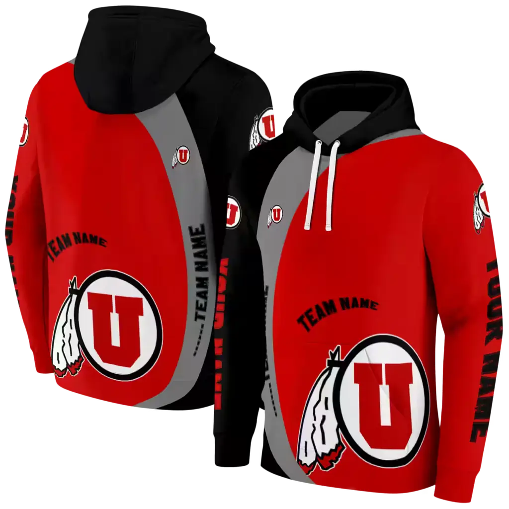 customized utah utes minimalist design red black hoodie fashion forward customized utah utes minimalist design red black hoodie fashion forward