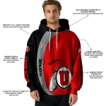 customized utah utes minimalist design red black hoodie best selling