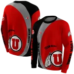 customized utah utes minimalist design red black hoodie best selling