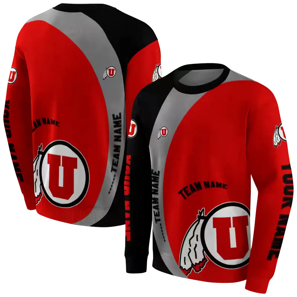 customized utah utes minimalist design red black hoodie premium grade customized utah utes minimalist design red black hoodie premium grade