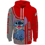 customized utah utes stitch red hoodie best selling