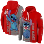 customized utah utes stitch red hoodie best selling