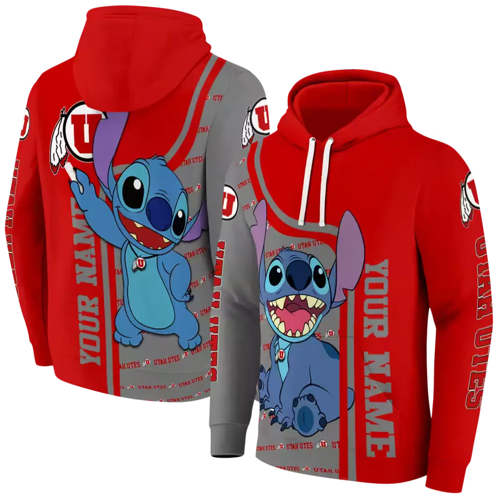 customized utah utes stitch red hoodie fashion forward customized utah utes stitch red hoodie fashion forward