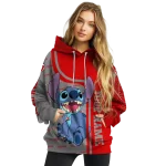 customized utah utes stitch red hoodie best selling