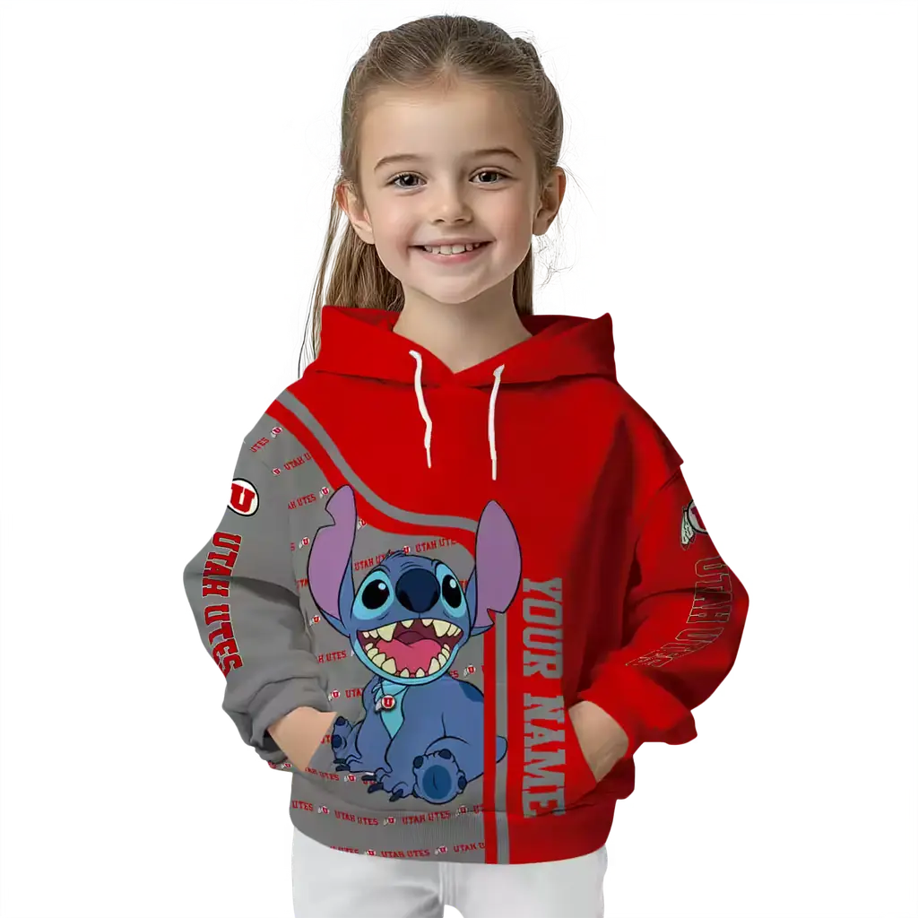 customized utah utes stitch red hoodie top rated customized utah utes stitch red hoodie top rated