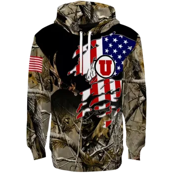 customized utah utes tree camo hoodie best selling