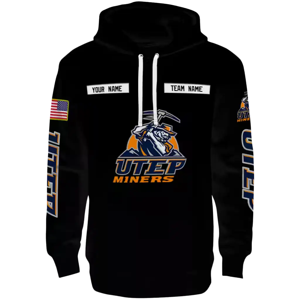 customized utep miners punisher skull black hoodie best selling customized utep miners punisher skull black hoodie best selling