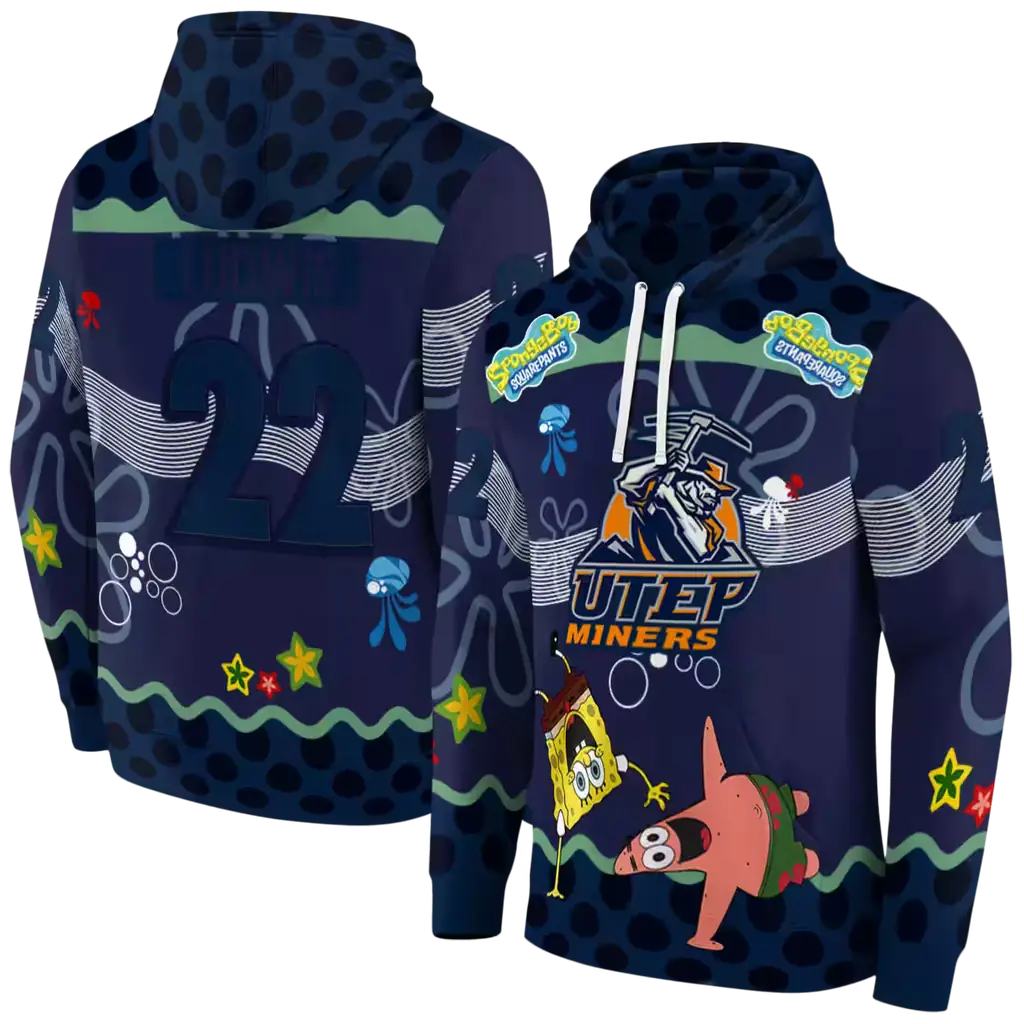 customized utep miners spongebob patrick star blue navy hoodie fashion forward customized utep miners spongebob patrick star blue navy hoodie fashion forward