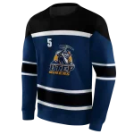 customized utep miners striped pattern blue hoodie best selling