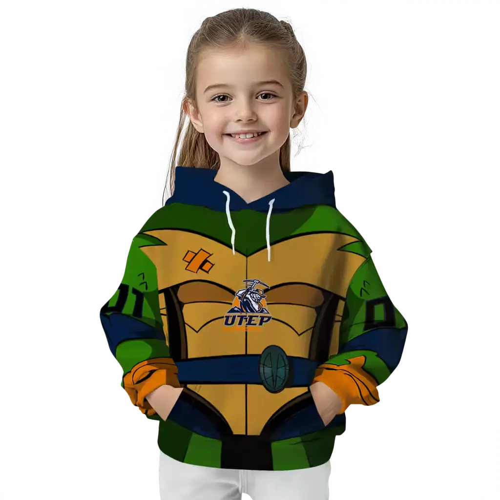 customized utep miners superhero armor blue green hoodie top rated customized utep miners superhero armor blue green hoodie top rated