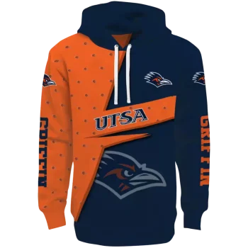 customized utsa roadrunners abstract shape orange hoodie best selling