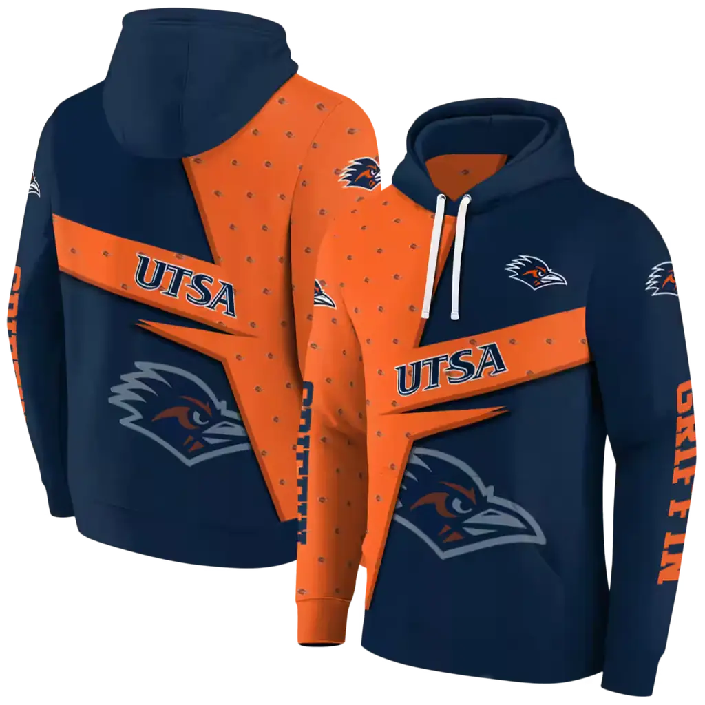 customized utsa roadrunners abstract shape orange hoodie fashion forward customized utsa roadrunners abstract shape orange hoodie fashion forward
