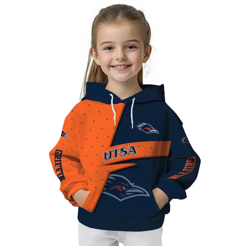 customized utsa roadrunners abstract shape orange hoodie top rated customized utsa roadrunners abstract shape orange hoodie top rated
