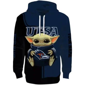 customized utsa roadrunners baby yoda orange black hoodie best selling