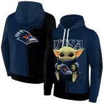 customized utsa roadrunners baby yoda orange black hoodie best selling
