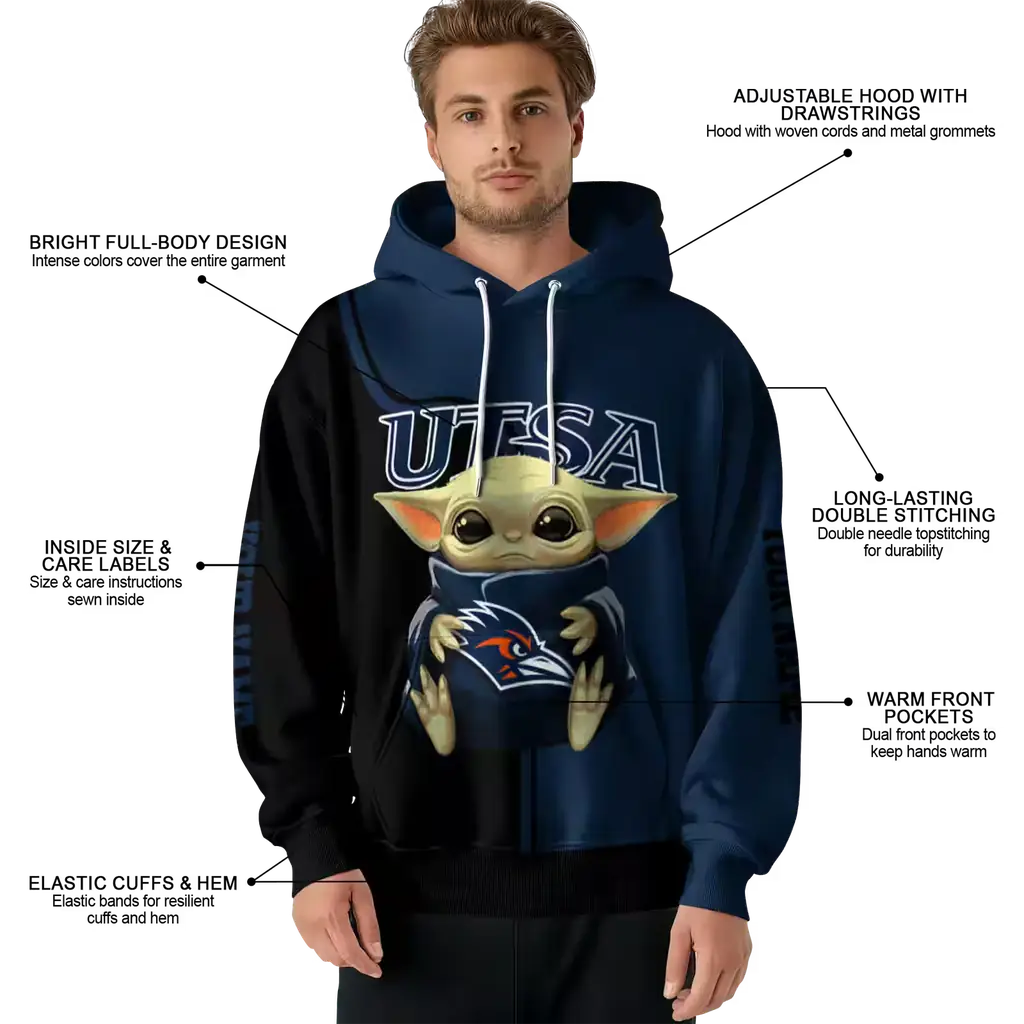 customized utsa roadrunners baby yoda orange black hoodie latest model customized utsa roadrunners baby yoda orange black hoodie latest model