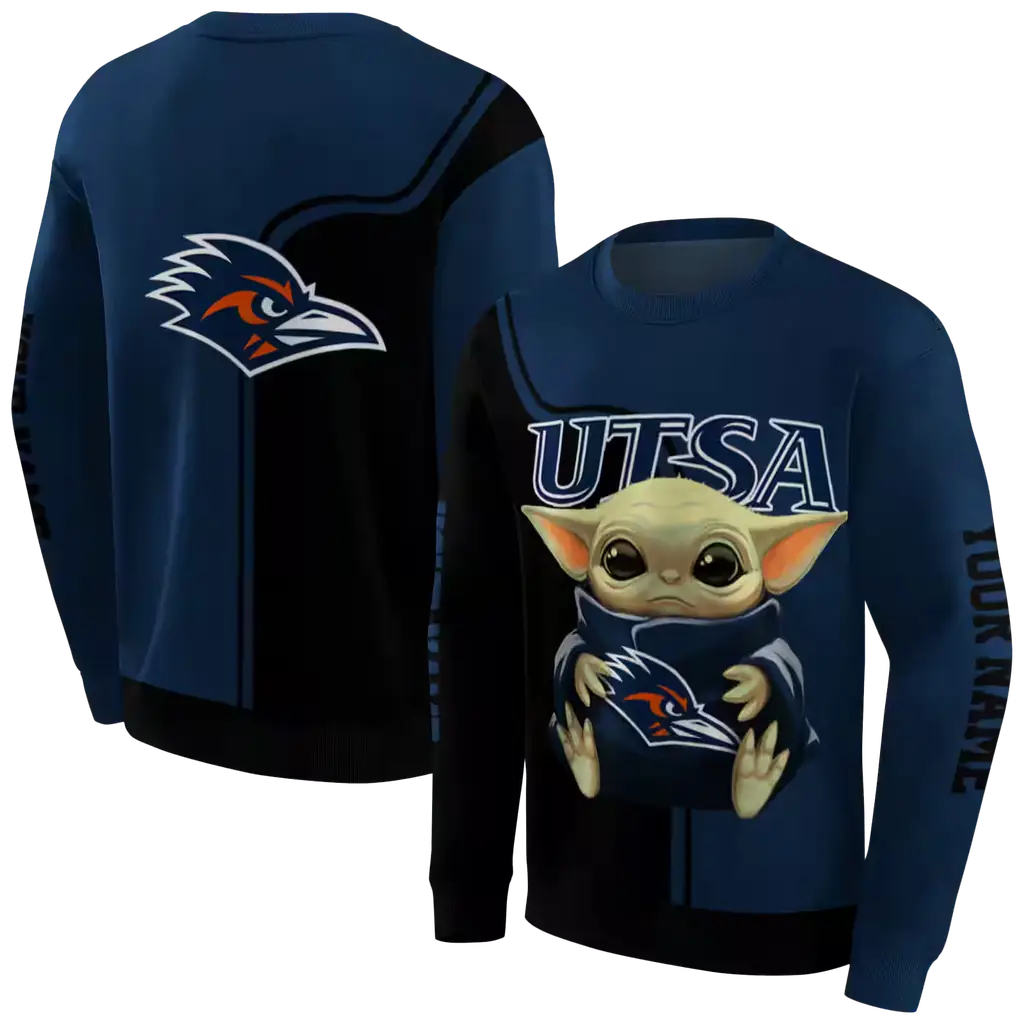 customized utsa roadrunners baby yoda orange black hoodie premium grade customized utsa roadrunners baby yoda orange black hoodie premium grade