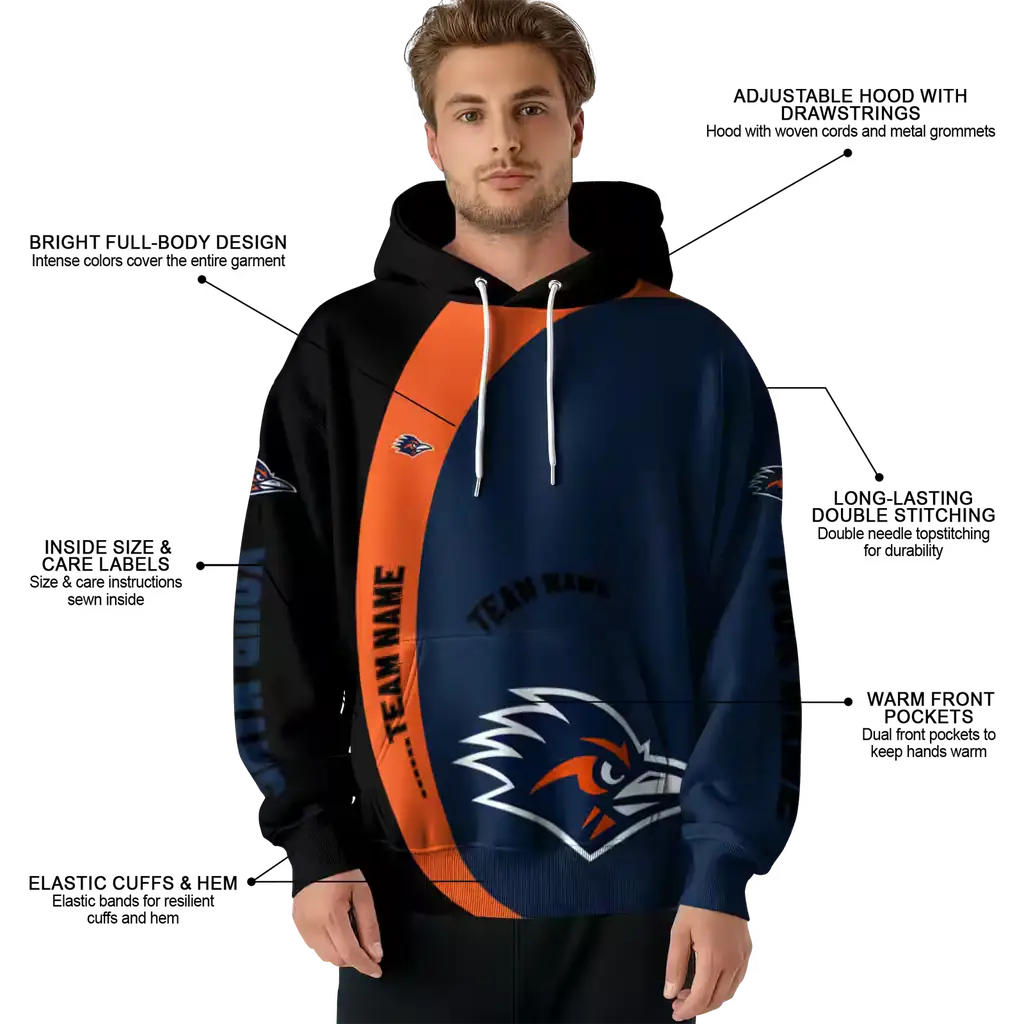 customized utsa roadrunners minimalist design orange black hoodie latest model customized utsa roadrunners minimalist design orange black hoodie latest model