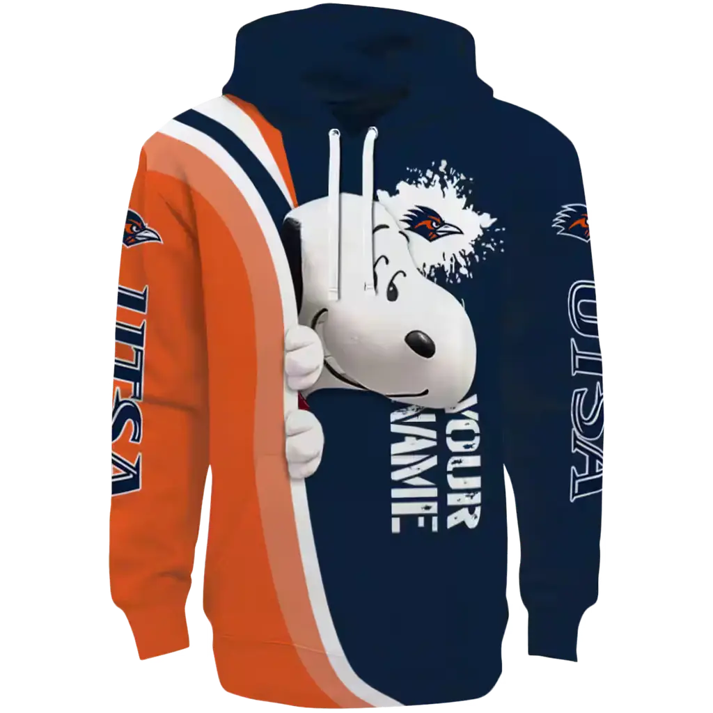 customized utsa roadrunners peeking snoopy orange hoodie best selling customized utsa roadrunners peeking snoopy orange hoodie best selling