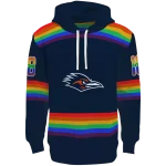 customized utsa roadrunners rainbow stripes orange hoodie best selling