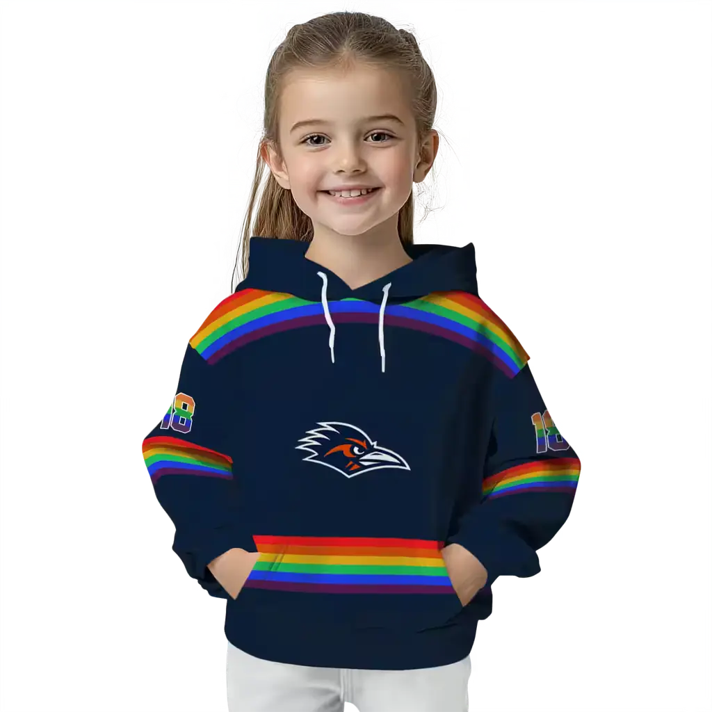 customized utsa roadrunners rainbow stripes orange hoodie top rated customized utsa roadrunners rainbow stripes orange hoodie top rated