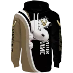 customized vanderbilt commodores peeking snoopy black hoodie best selling